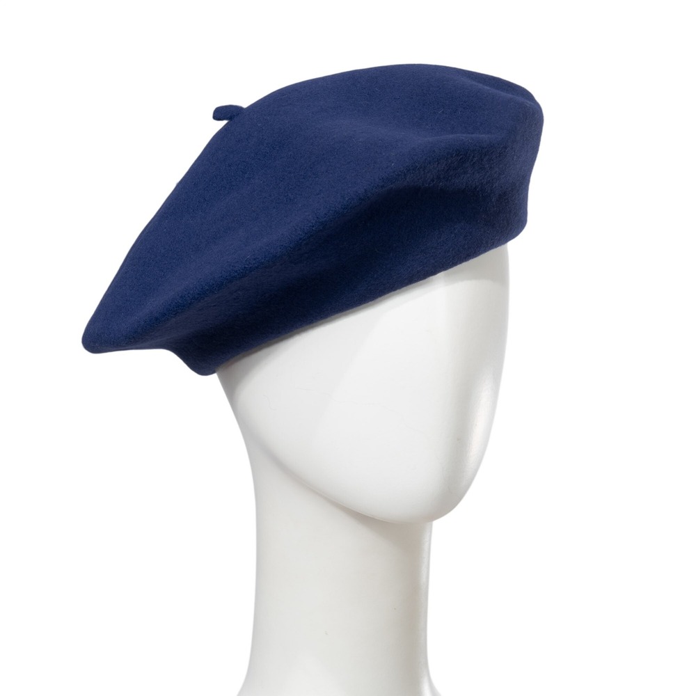 Unbranded Paris 10 French Wool Beret Navy